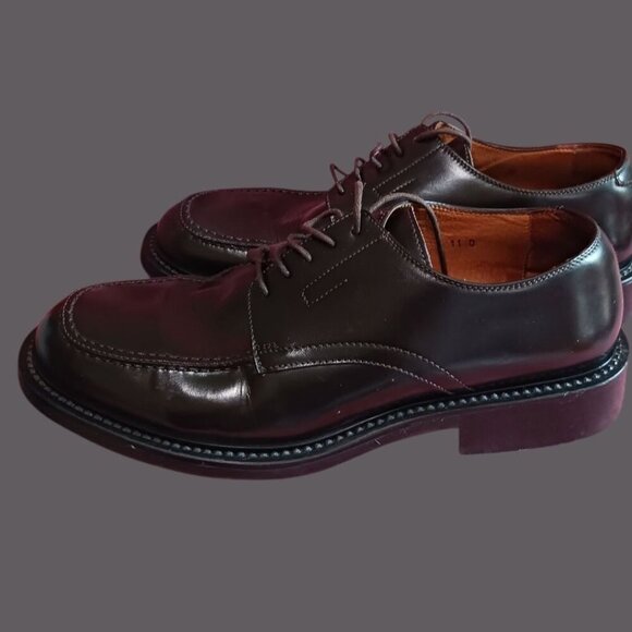 Banana Republic Italian Leather Dress Shoes Oxford blk Size 11 - Picture 3 of 15